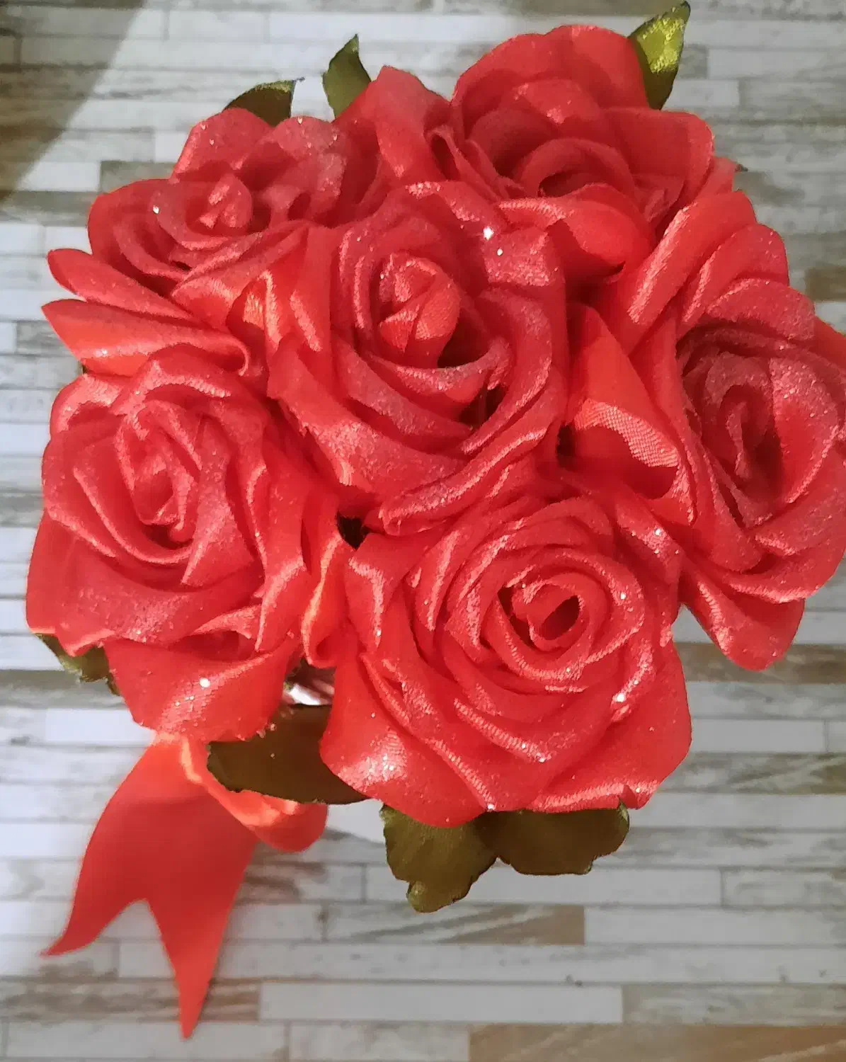 گلهای ربانی قرمز یلدایی|گل مصنوعی|کرج, حصارک بالا|دیوار