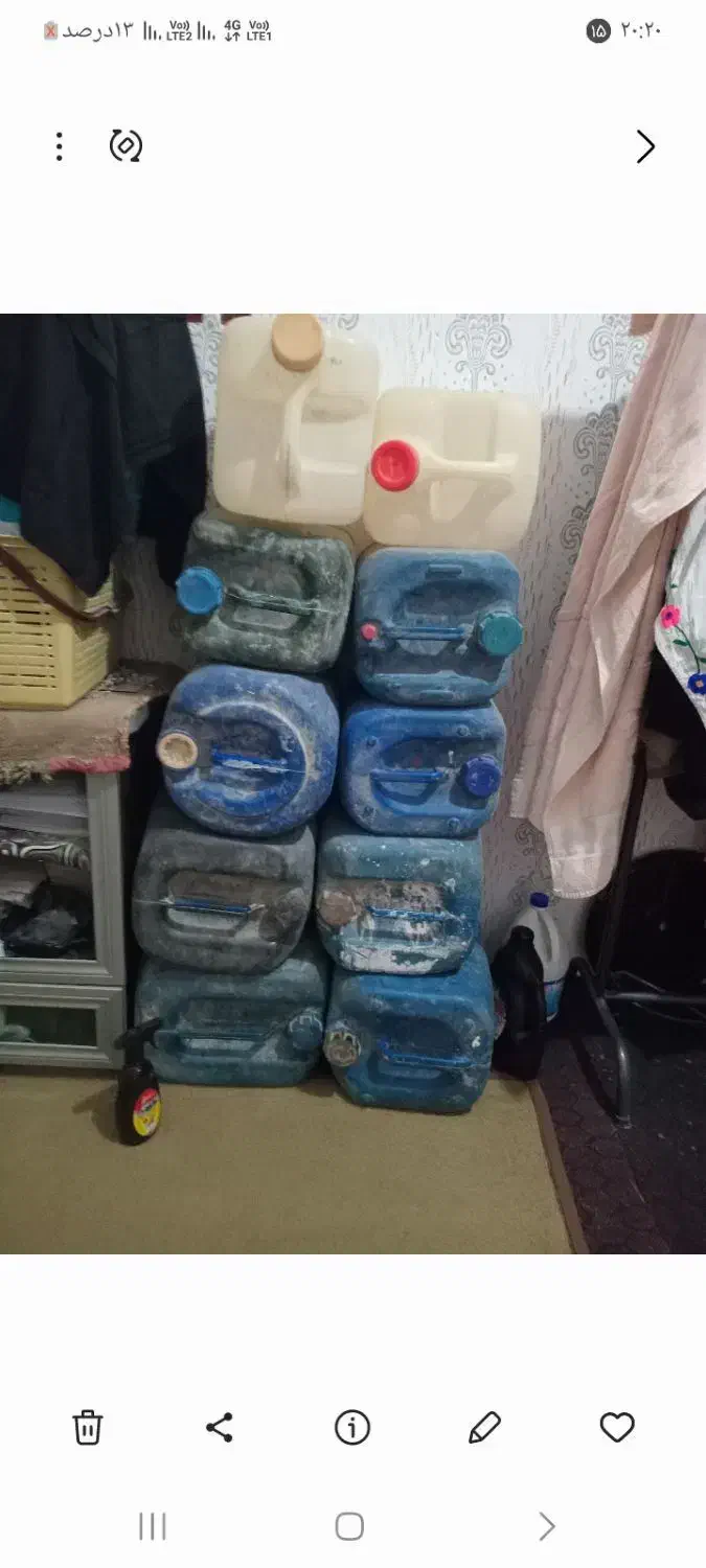 گالن خارجی|ظروف نگهدارنده، پلاستیکی، یک‌بارمصرف|زابل, |دیوار