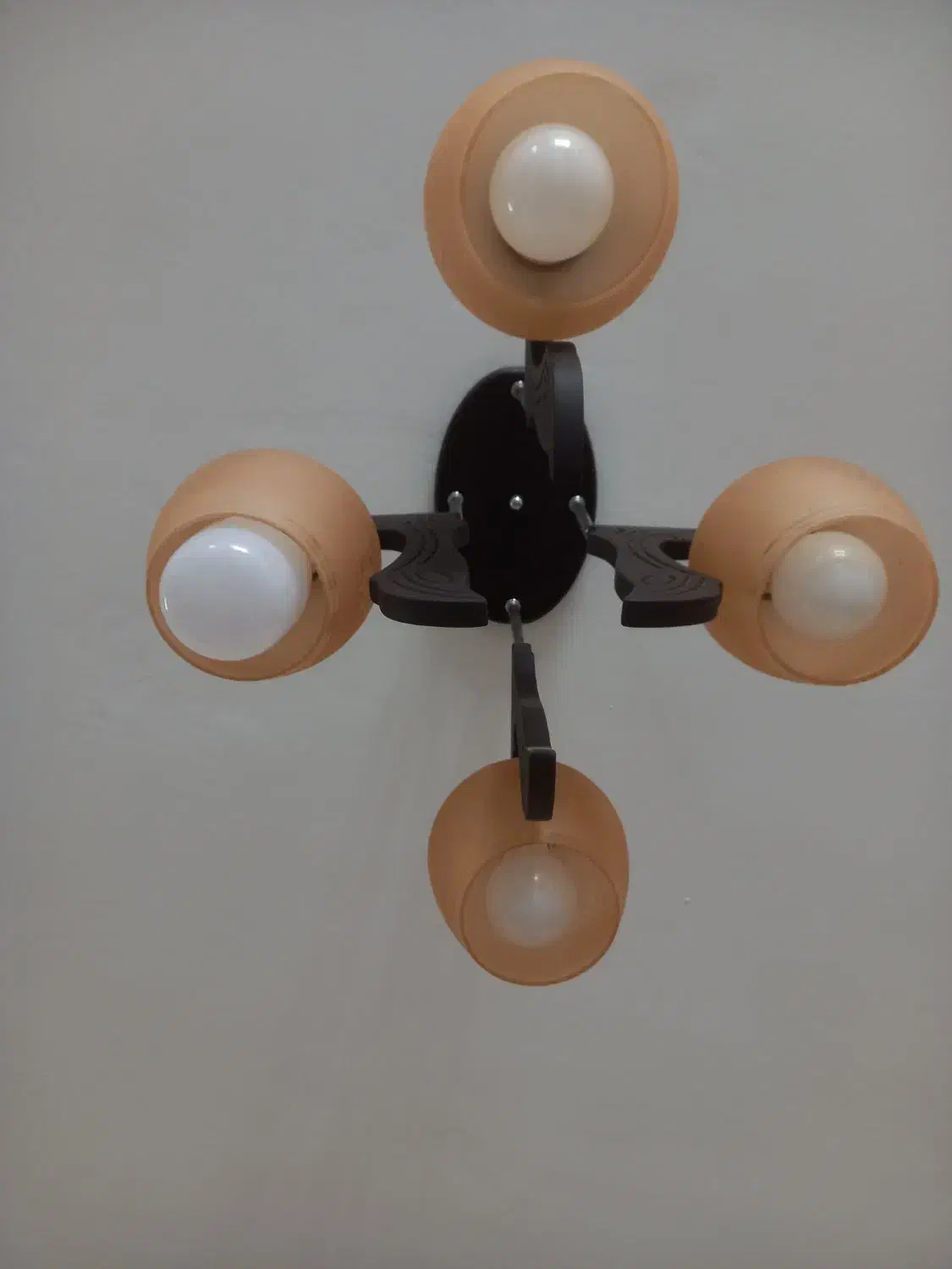 یه جفت لوستر چوبی چهار شاخه|لوستر و چراغ آویز|صدرا-فارس, فاز ۱|دیوار