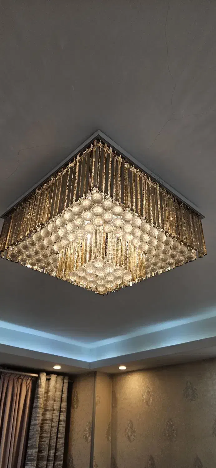 لوستر مدرن کریستال وارداتی چند حالته|لوستر و چراغ آویز|تهران, شهرک الهیه غرب|دیوار