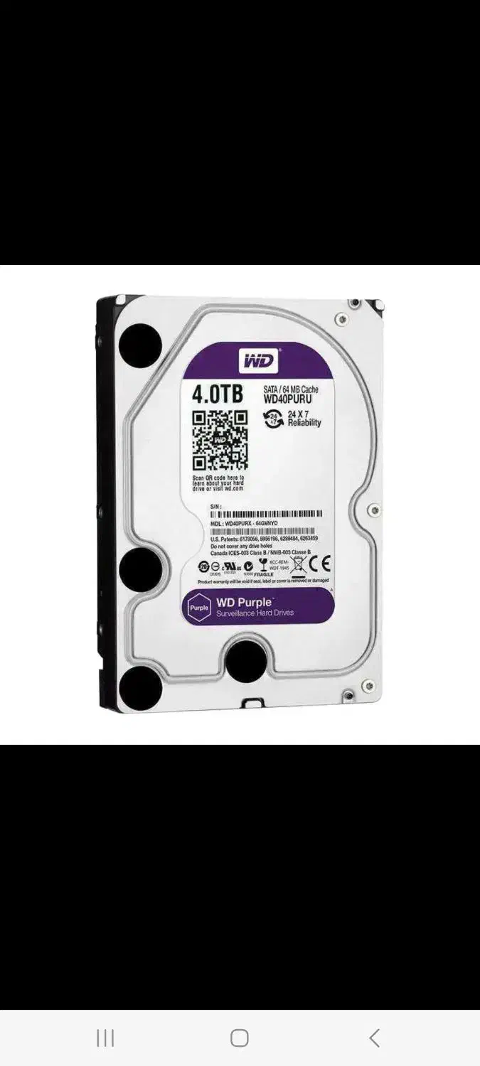 هارد ۴ترابایت وسترن بنفش|قطعات و لوازم جانبی رایانه|اردبیل, |دیوار