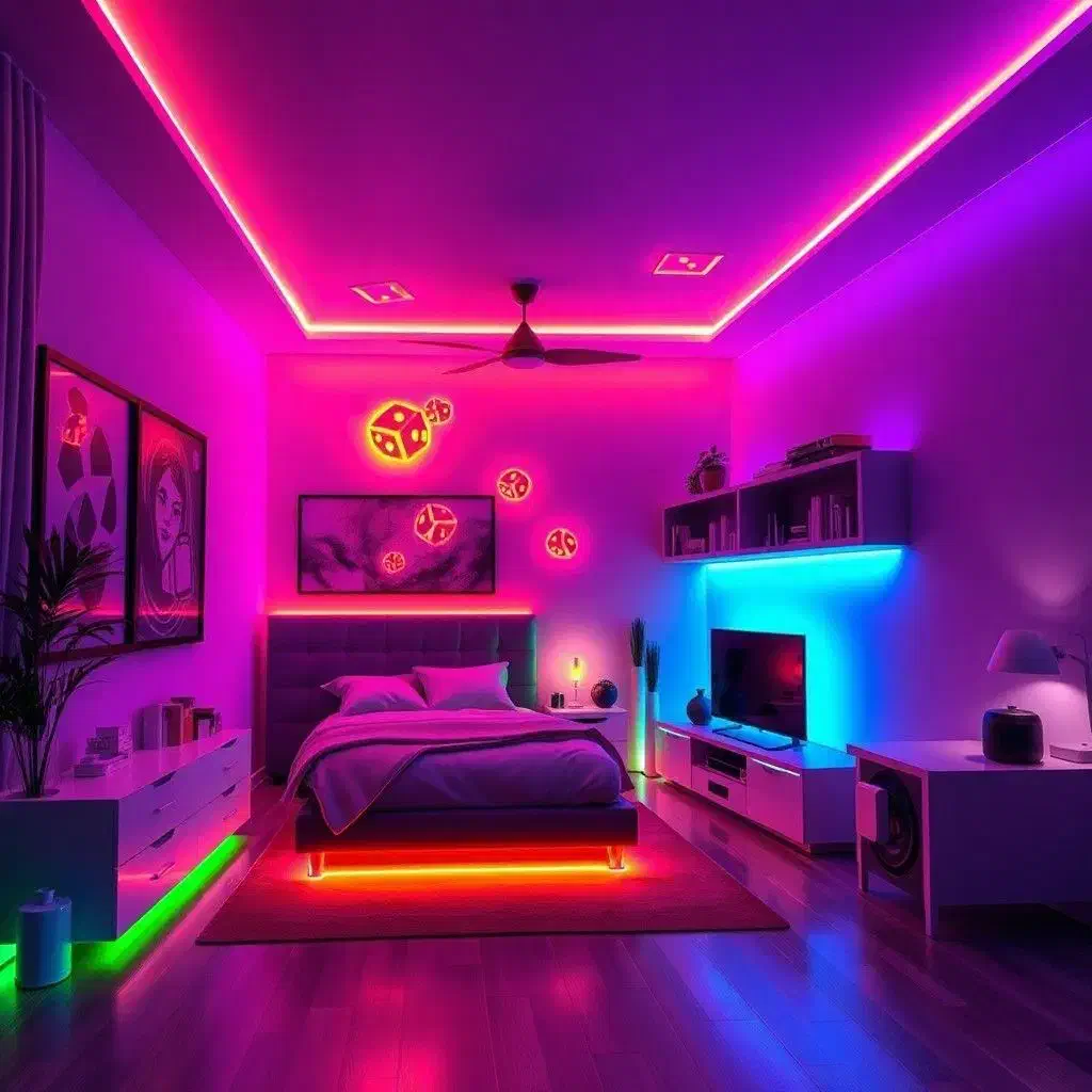 نورپردازی و دیزاین مدرن|ریسه و چراغ تزئینی|کرج, عظیمیه|دیوار