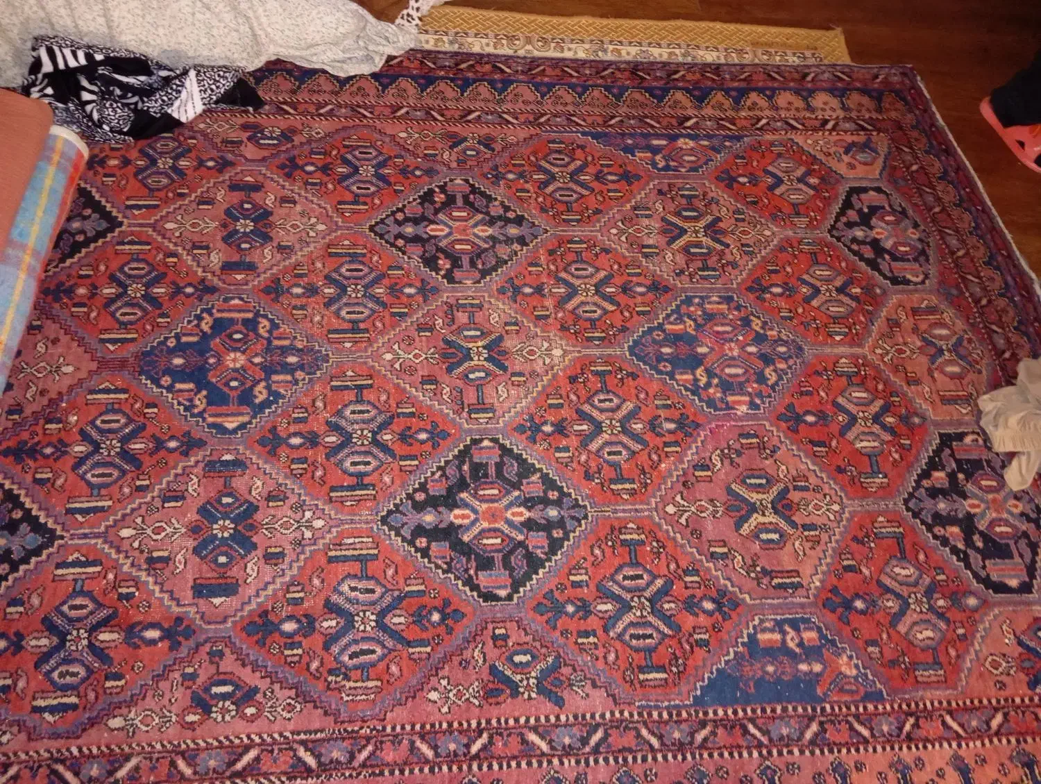 قالی کرمانی دست بافت قدیمی|فرش|کرمان, |دیوار