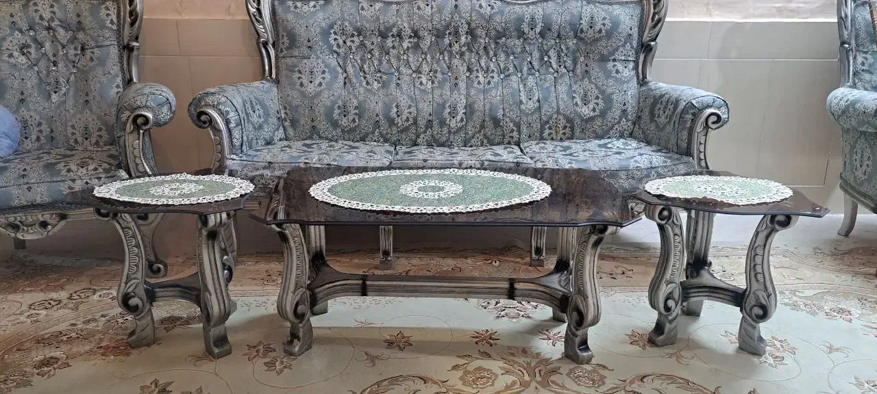 مبل استیل ۹ نفره|مبلمان خانگی و میز عسلی|شیروان (خراسان), |دیوار