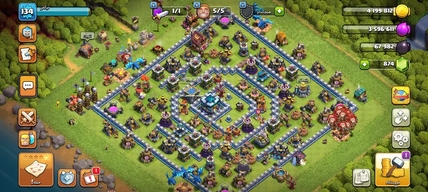 کلش آف کلنز تاون 13 نیمه مکس|کنسول، بازی ویدئویی و آنلاین|بندر ترکمن, |دیوار