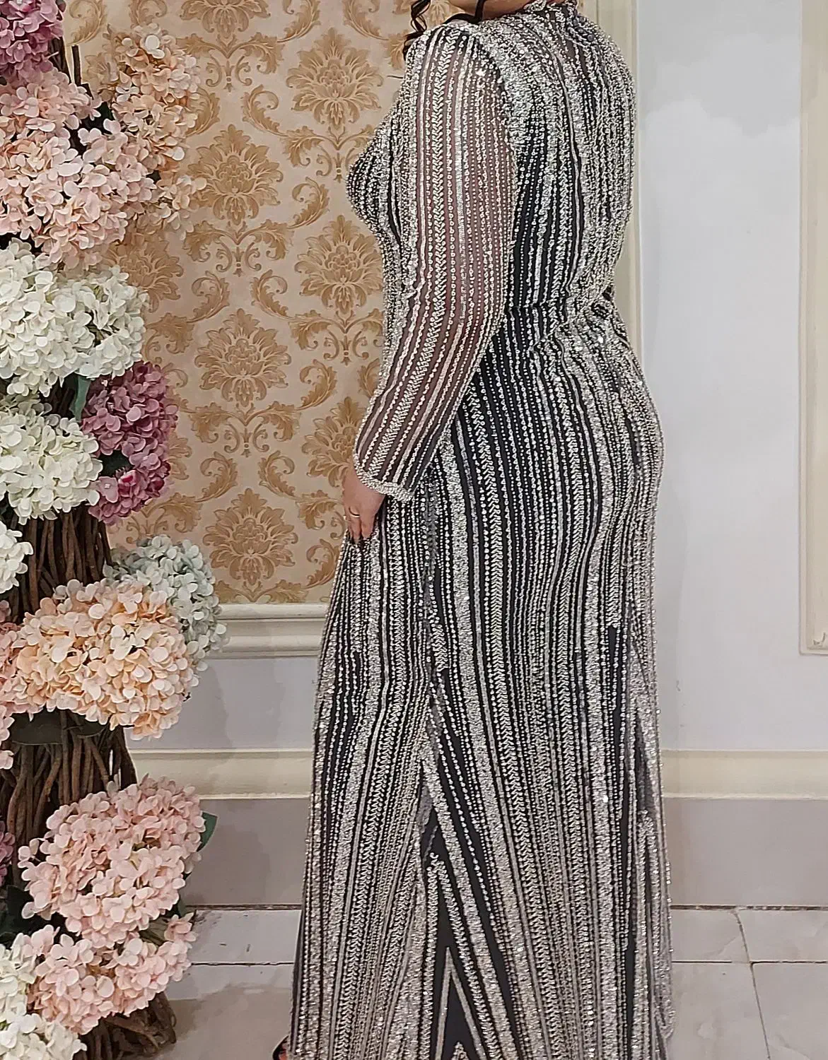 پیراهن مجلسی تمام کارشده سایز ۵۰|لباس|لواسان, |دیوار