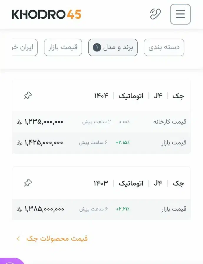 فروش خودرو جک جی ۴ ۴۰۳|خودرو سواری و وانت|شیراز, سینما سعدی|دیوار