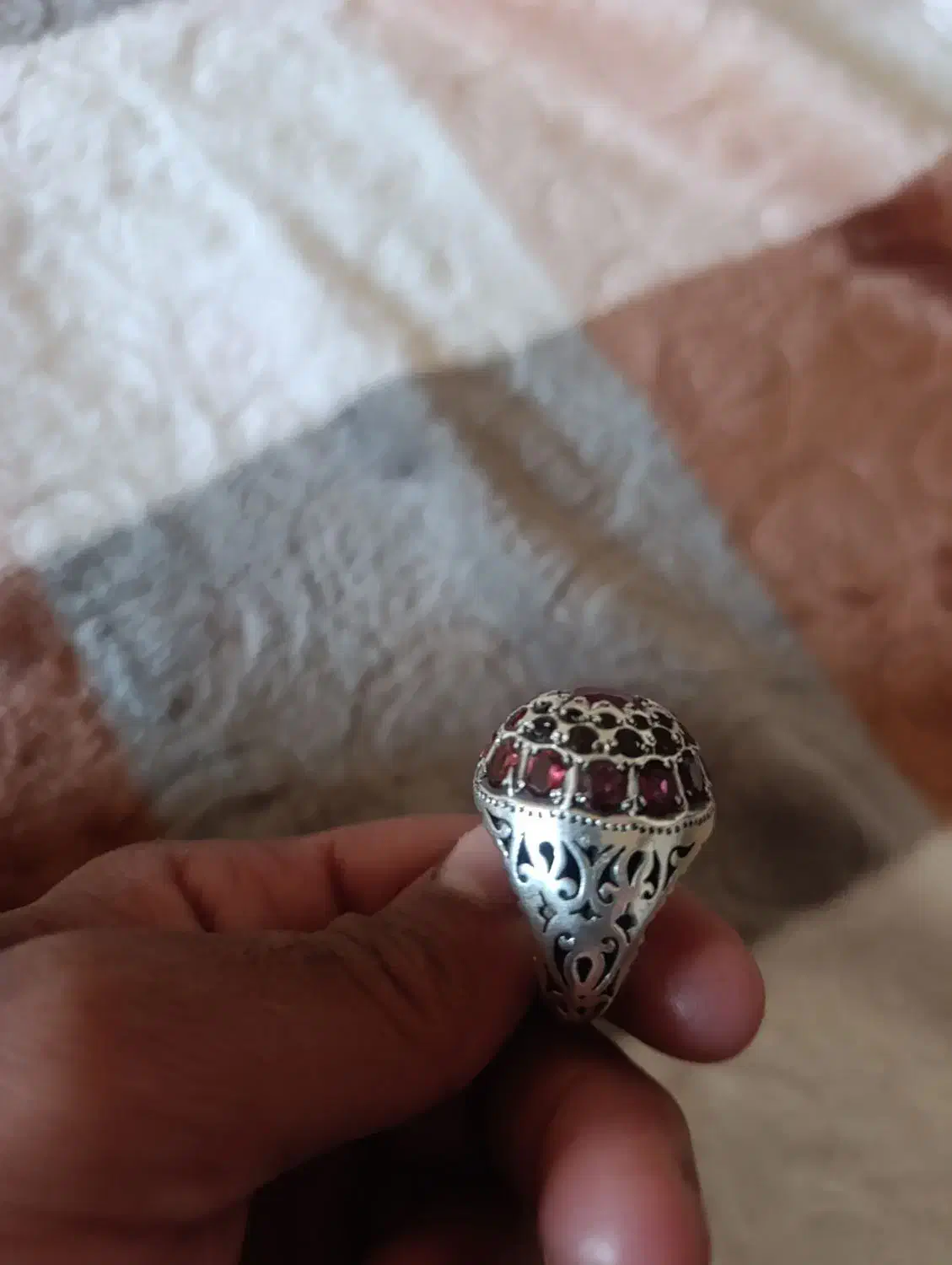 انگشترجواهرباسنگ یاقوت معدنی|جواهرات|گنبد کاووس, |دیوار