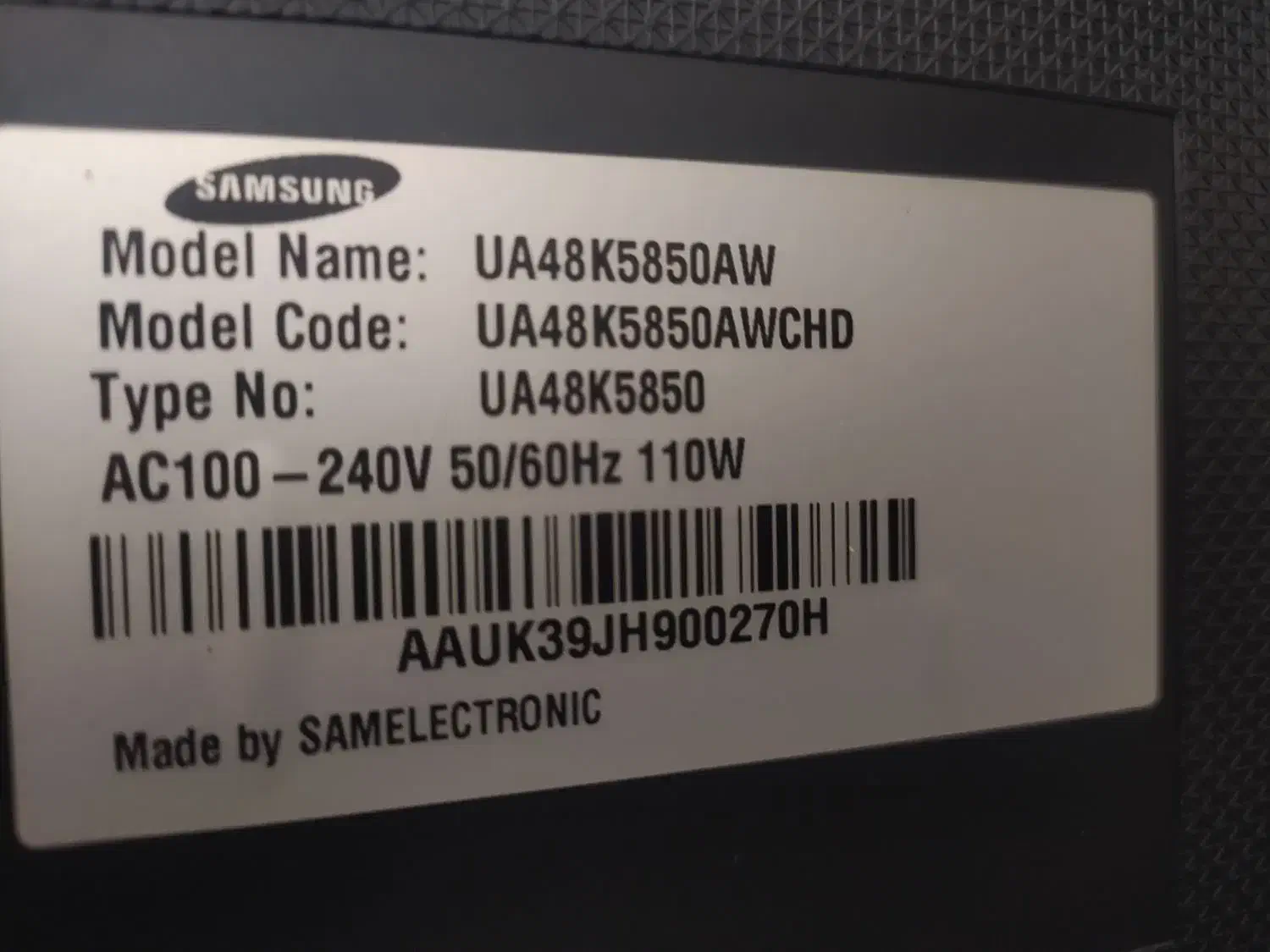 تلویزیون48اینچ سامسونگ|تلویزیون و پروژکتور|کاشان, راوند|دیوار