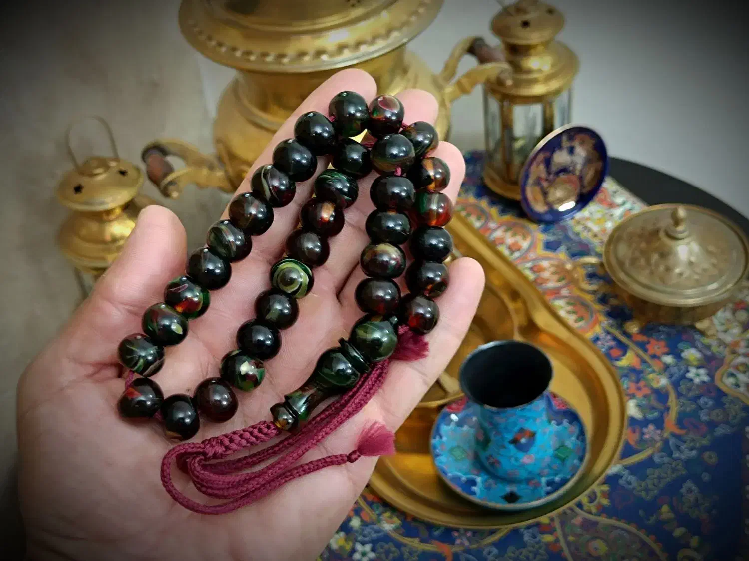 تسبیح 33 دانه کهربا پرچمی|بدلیجات|تهران, شوش|دیوار