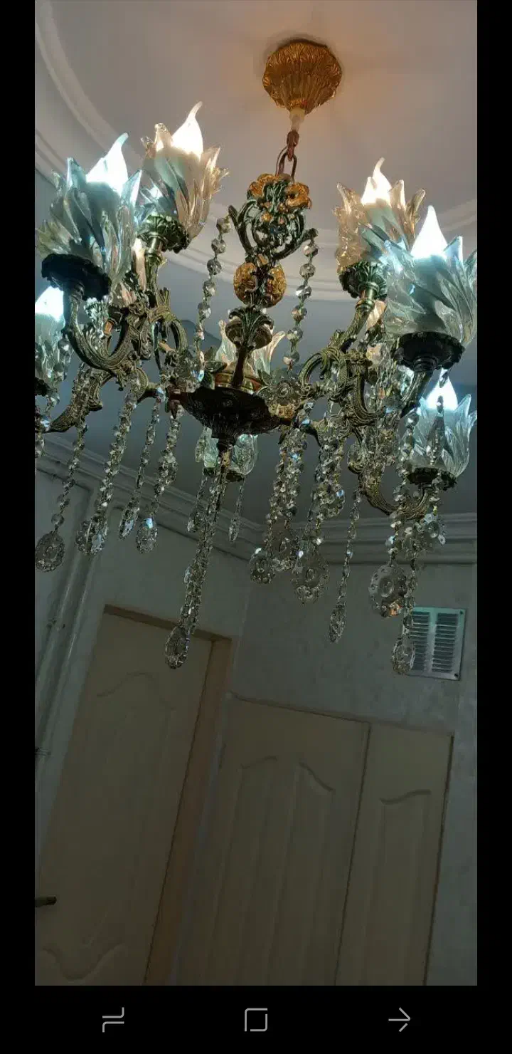 لوستر برنز در حد نو|لوستر و چراغ آویز|زنجان, |دیوار