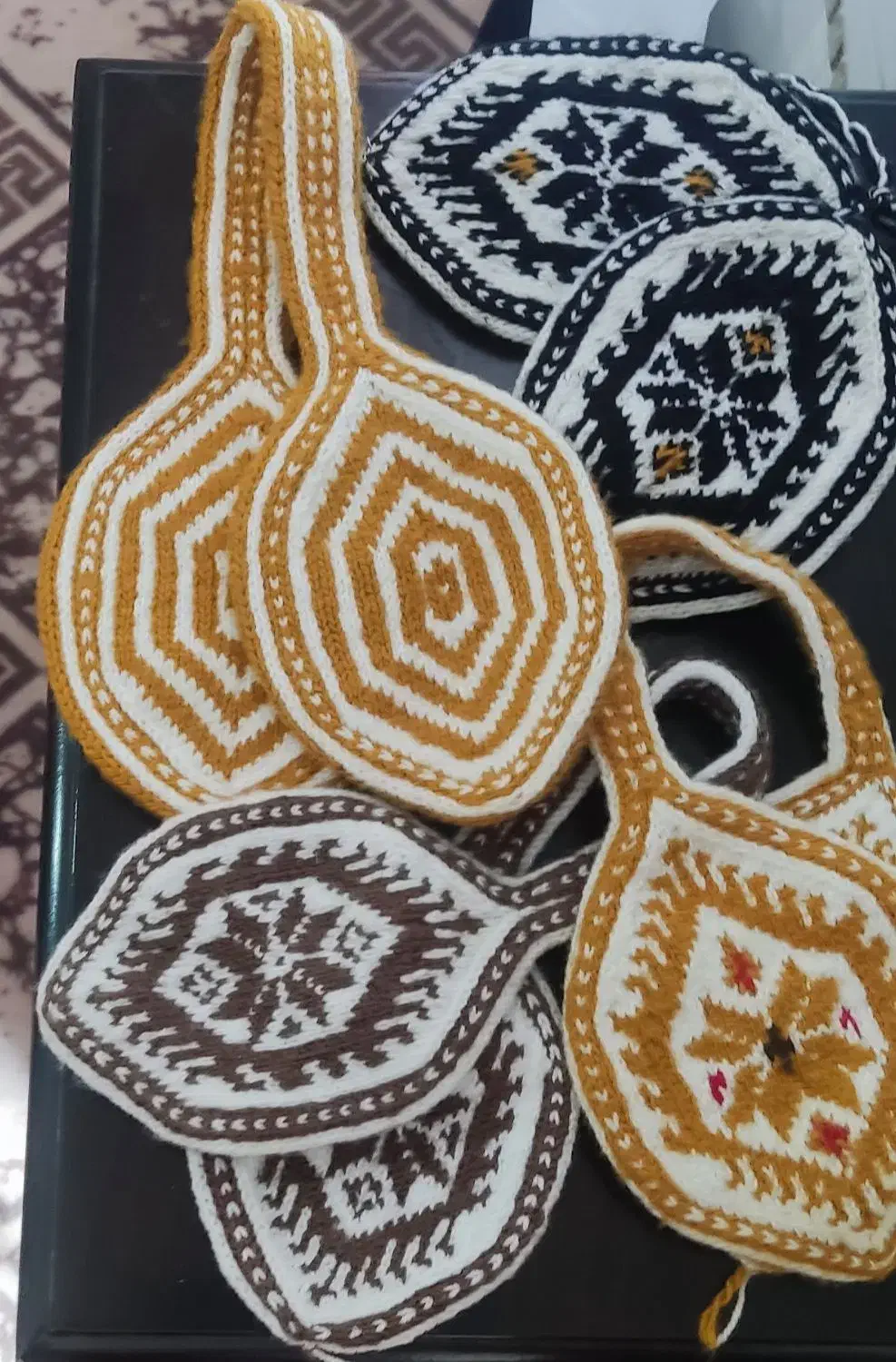 دستگیره سنتی آشپزخانه دست بافت|سفره، حوله، دستمال آشپزخانه|زنجان, |دیوار