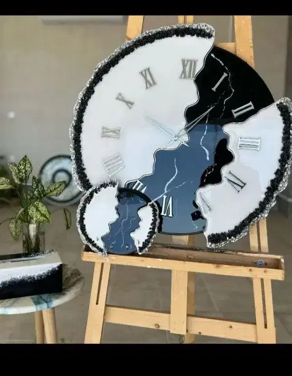 اکسسوری دست ساز رزین|ساعت دیواری و تزئینی|تهران, خاک سفید|دیوار