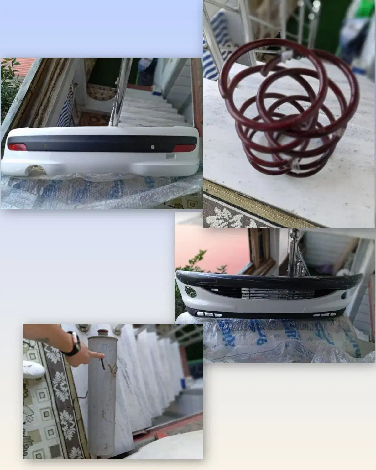 سپر جلو عقب ۲۰۶فنر لول اسپرت انبار اگزوز۲۲۰بنزی|قطعات یدکی و لوازم جانبی|تالش, طولارود|دیوار