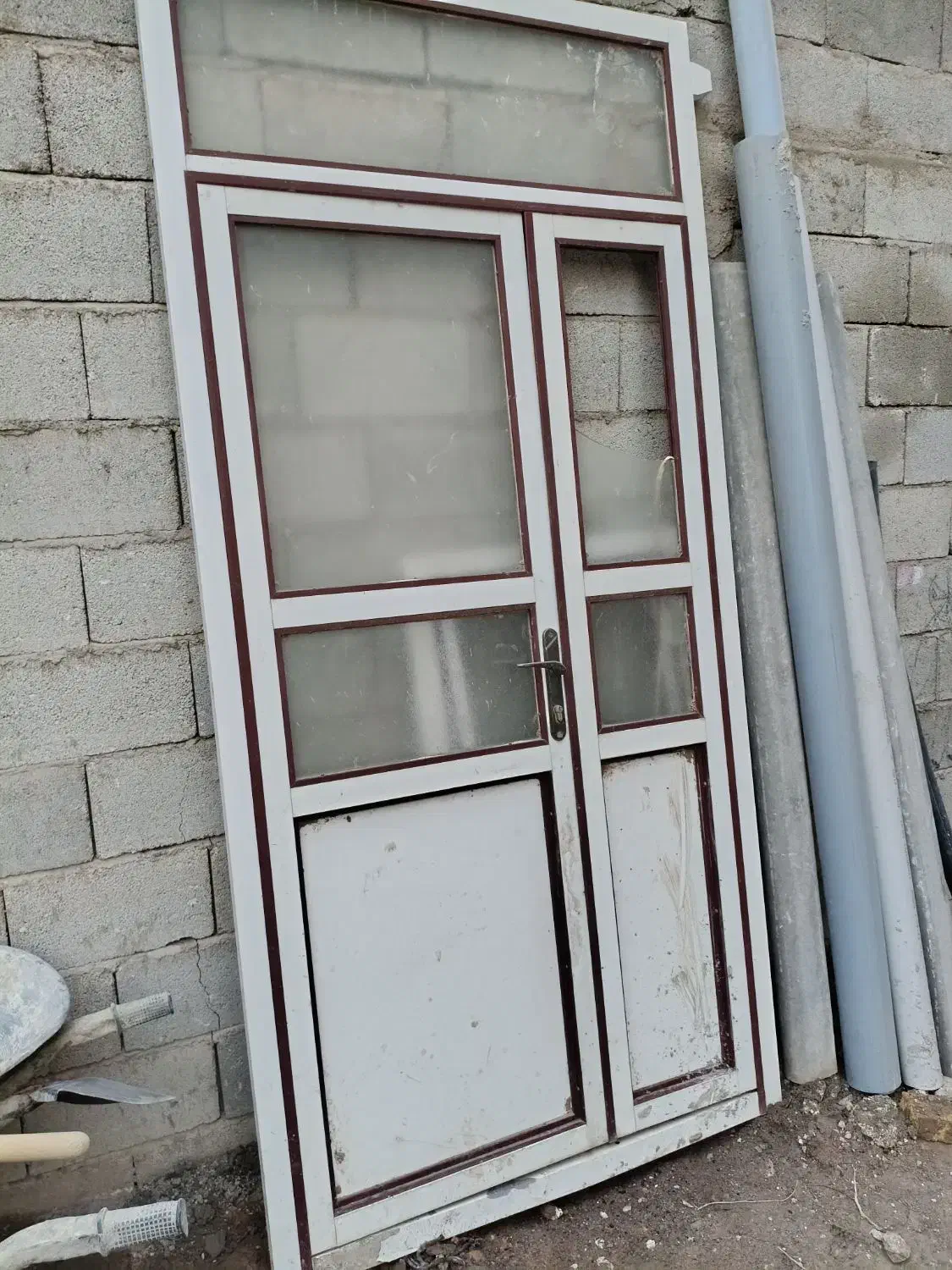 درب آلومینیوم دولنگه|مصالح و تجهیزات ساختمان|ایلخچی, |دیوار