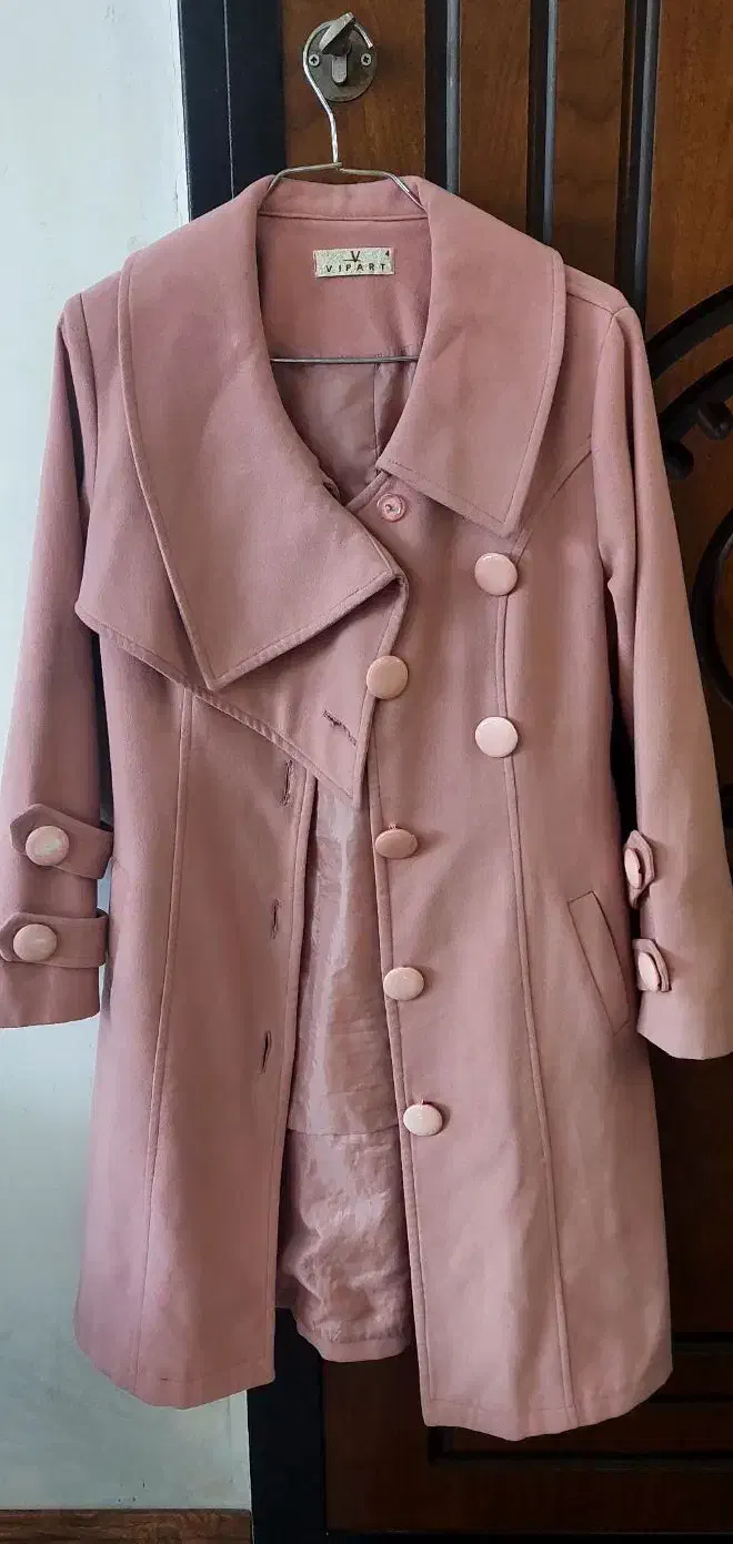 پالتو فوتر ترک صورتی اورکت برند کت فوتر خز خارجی|لباس|ساری, |دیوار