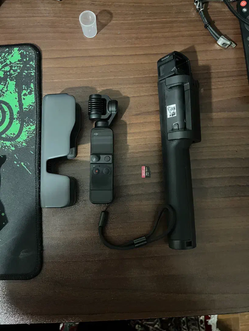DJI Osmo Pocket 2+Extension Rod+SD128 c10  تمیز|دوربین عکاسی و فیلم‌برداری|اصفهان, شاه پسند|دیوار