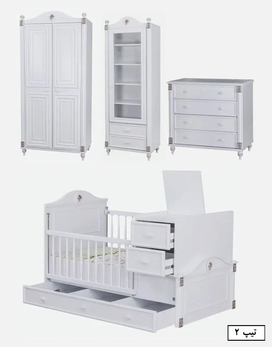 سرویس خواب کودک آپادانا مدل رز|تخت و صندلی بچه|همدان, |دیوار