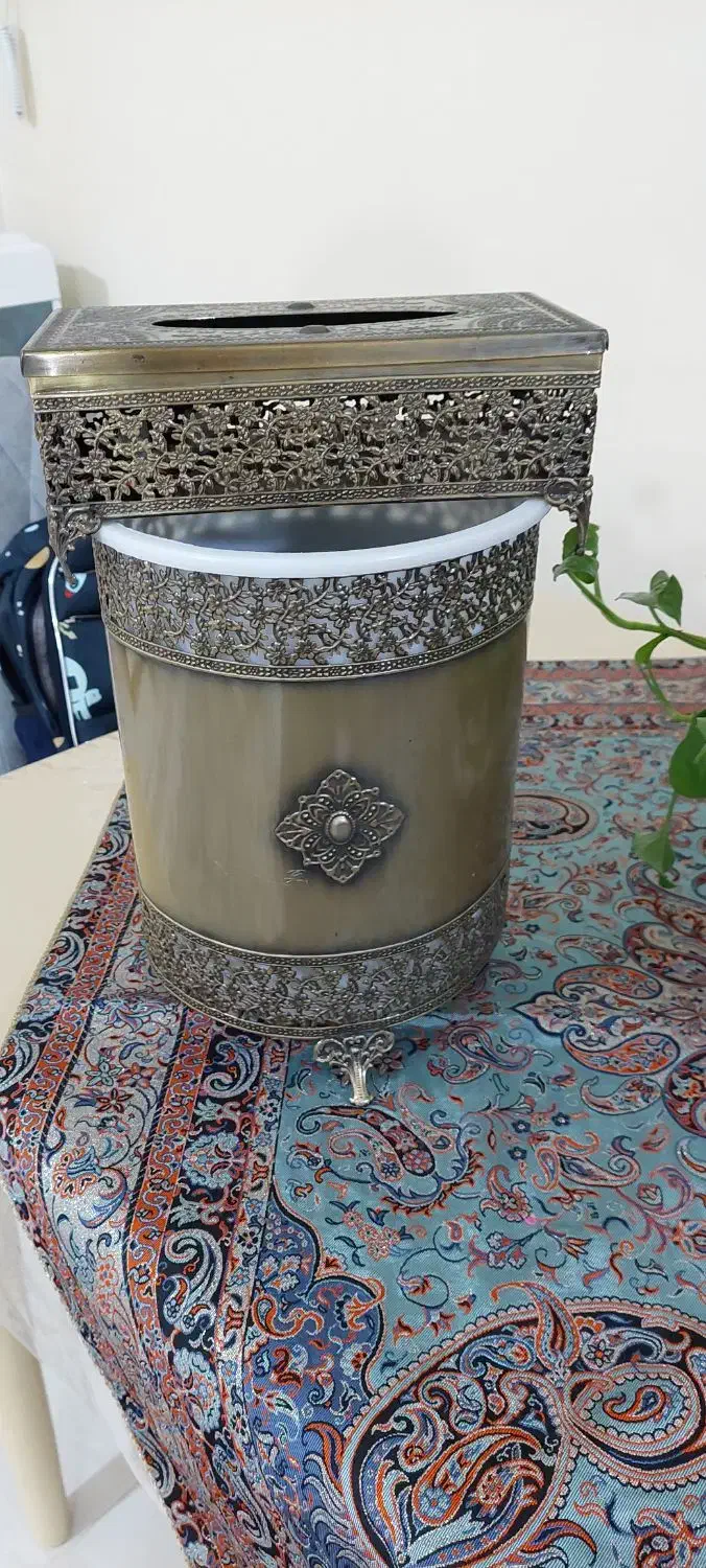 ست سطل و جا دستمال کاغذی نو|صنایع دستی و سایر لوازم تزئینی|بندرعباس, |دیوار