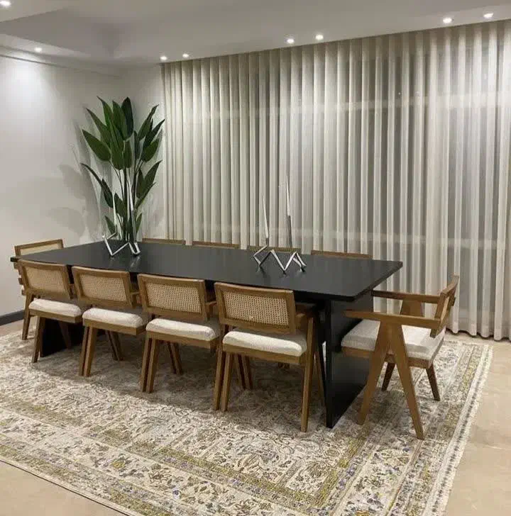 میز وصندلی نهار خوری مدل پایه هشتی کلاسیک|میز و صندلی غذاخوری|برخوار, |دیوار