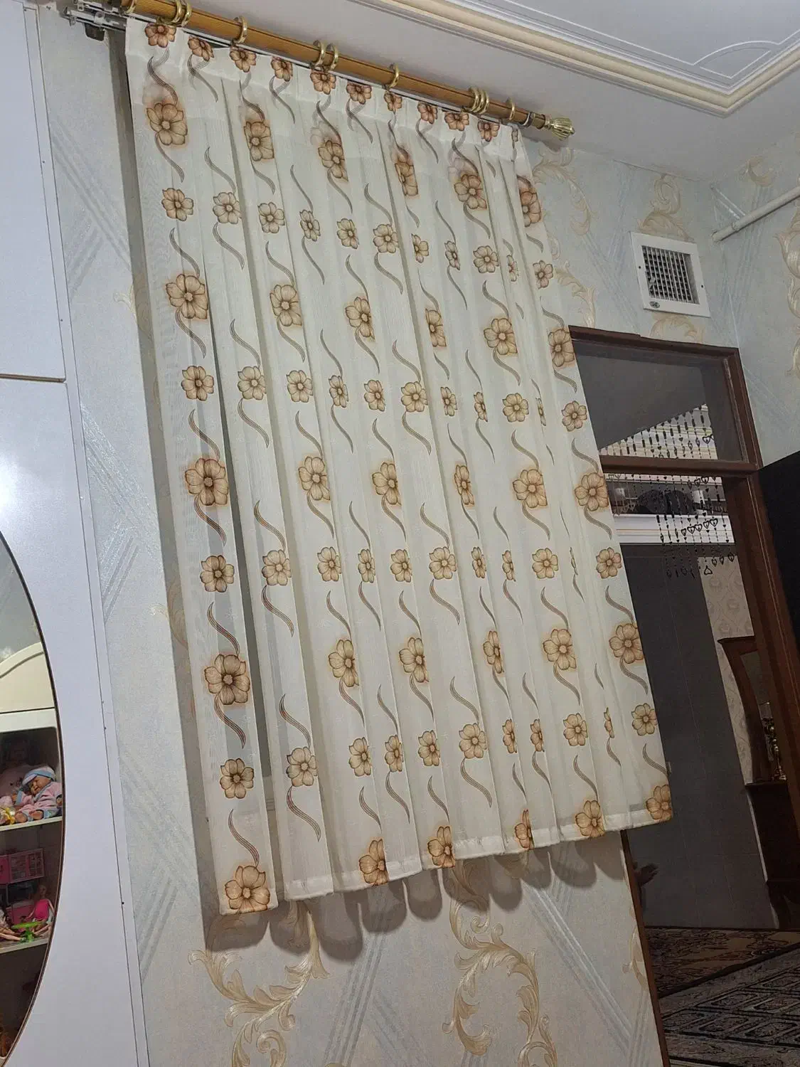 سه عدد پرده مناسب پذیرایی واتاق خواب بازدید صحنه|پرده، رانر، رومیزی|صحنه, |دیوار