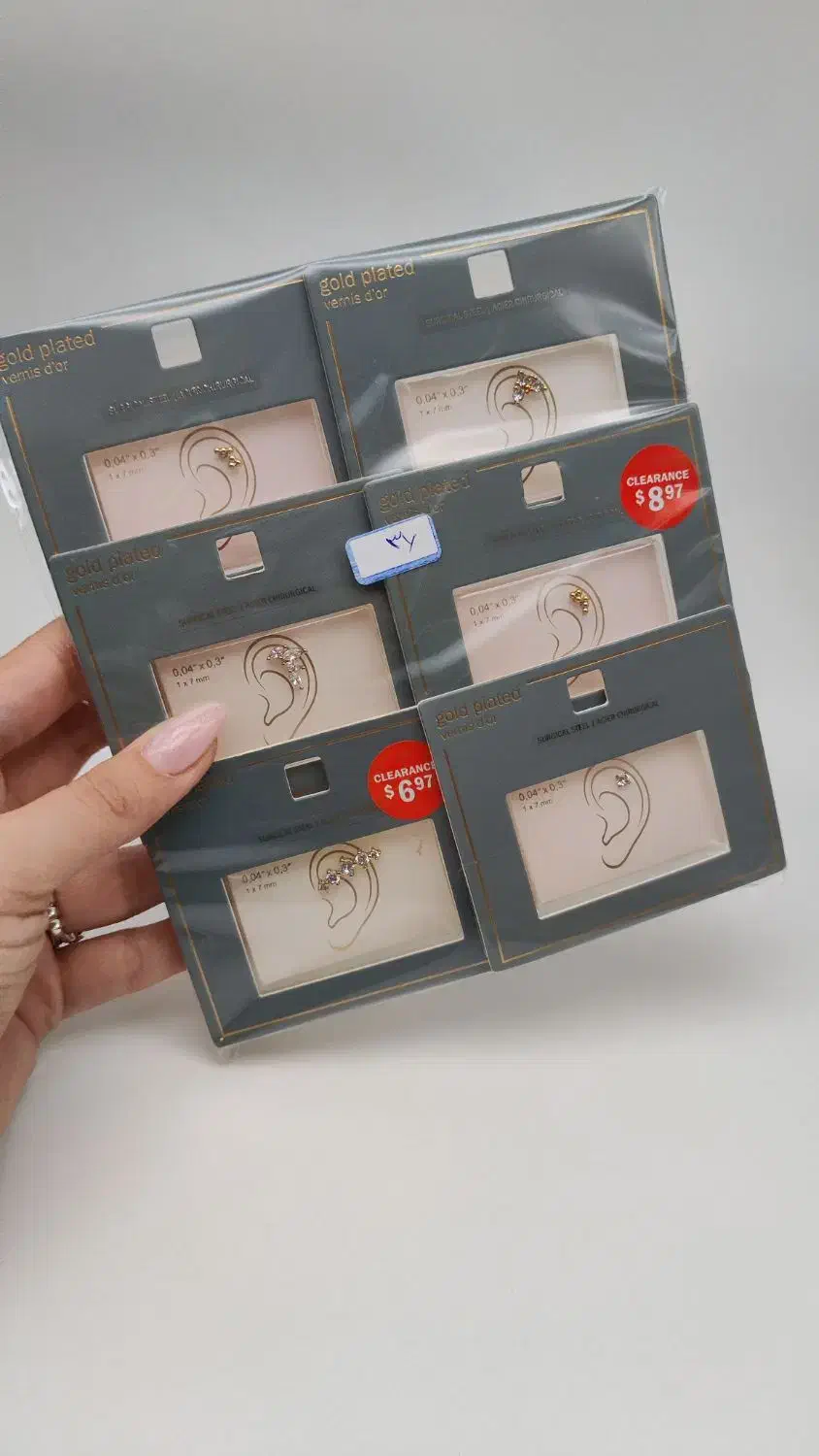 پک شش عددی پیرسینگ ابکاری طلا|بدلیجات|تهران, پامنار|دیوار