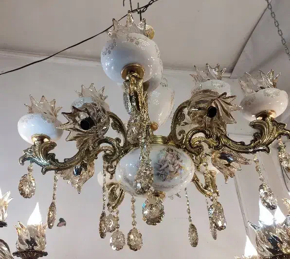 تولیدی لوستر چینی برنزی به قیمت تولید|لوستر و چراغ آویز|تبریز, |دیوار