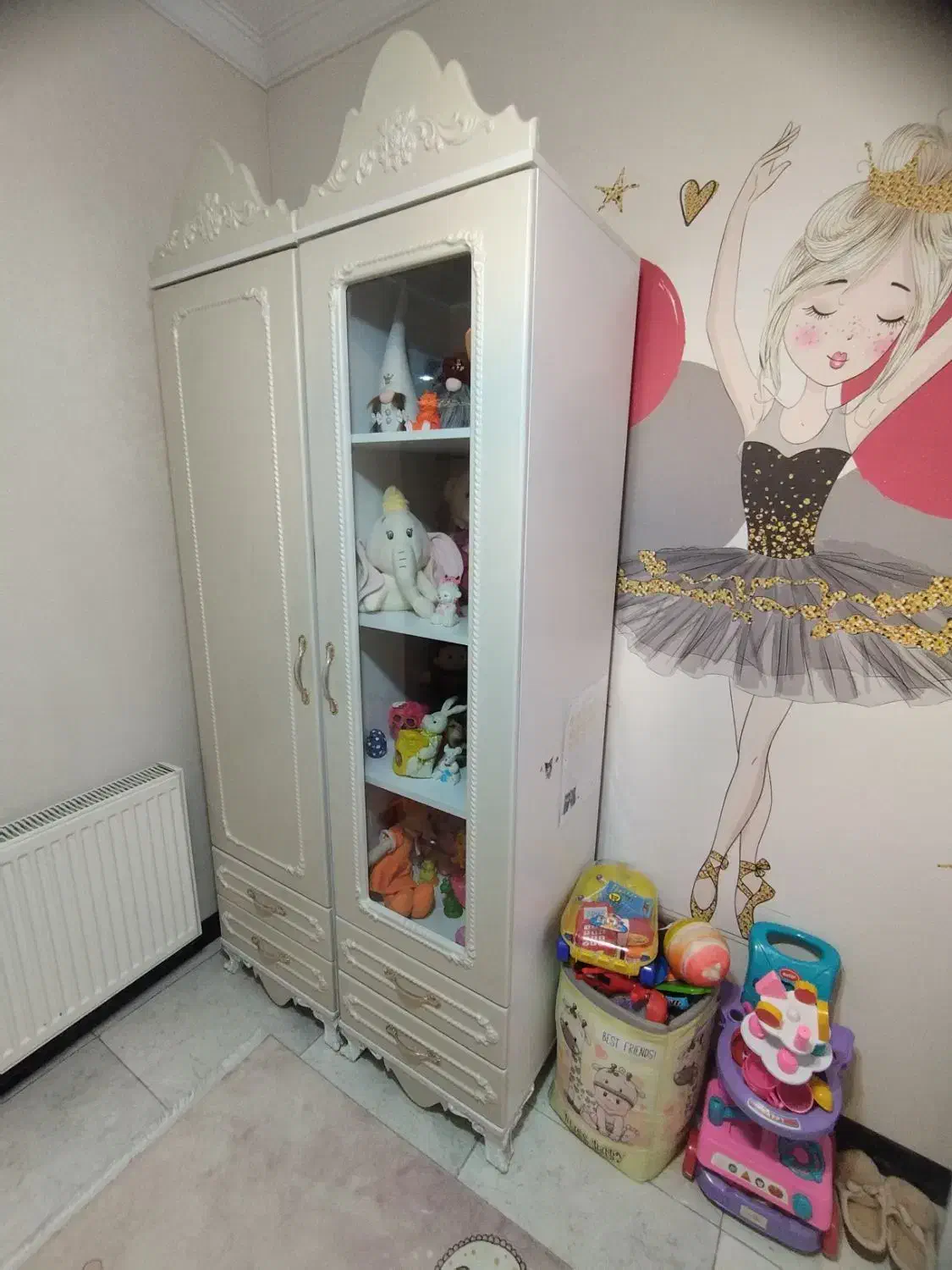 تخت و کمد کودک|تخت و سرویس خواب|بومهن, |دیوار