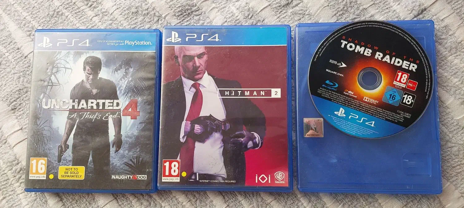 بازی hitman 2 و uncharted 4 و tomb raider برای ps4|کنسول، بازی ویدئویی و آنلاین|تهران, دردشت|دیوار