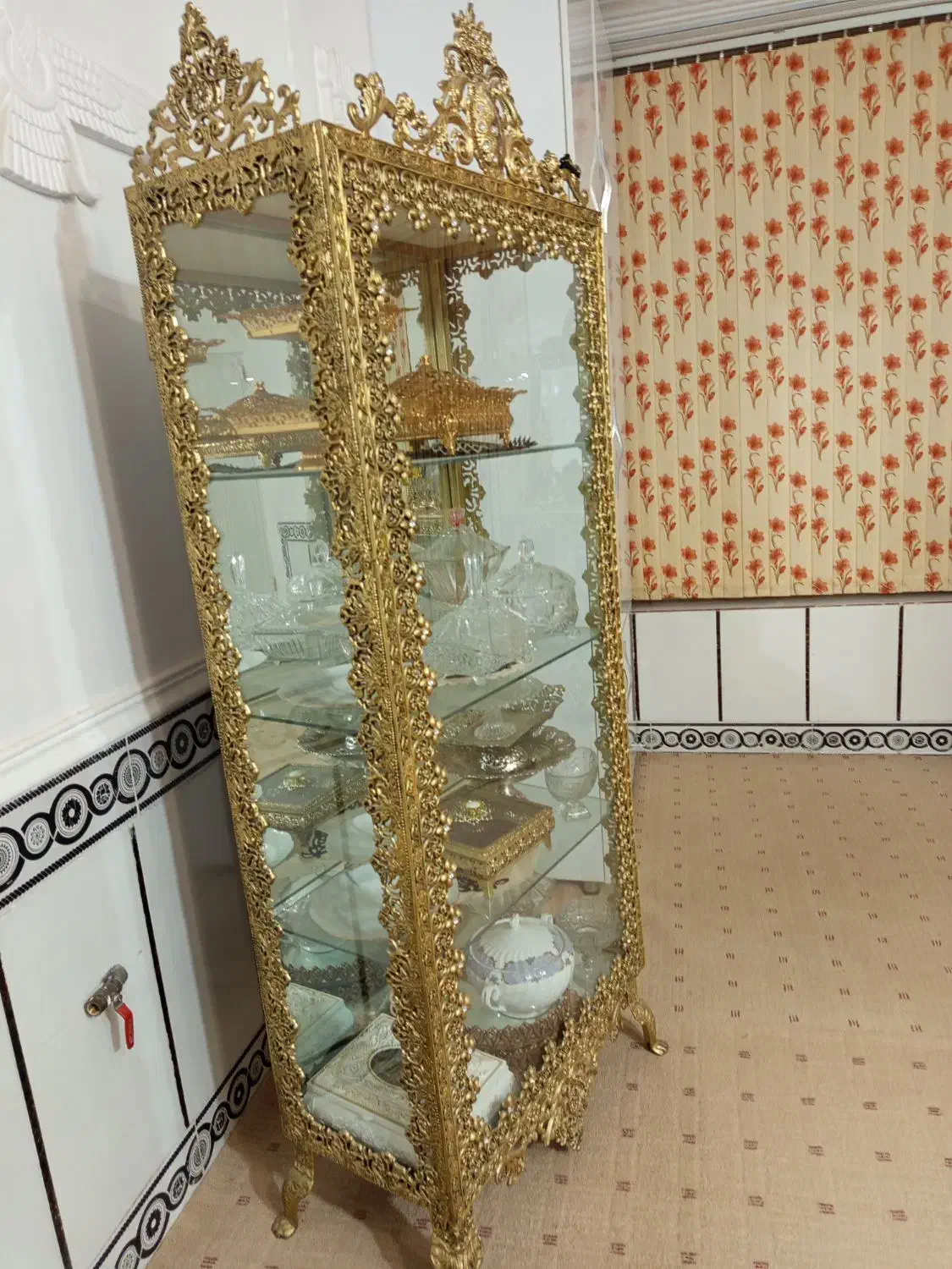 فروش آینه کنسول بوفه ویترین کابینت|بوفه، ویترین، کنسول|یاسوج, |دیوار