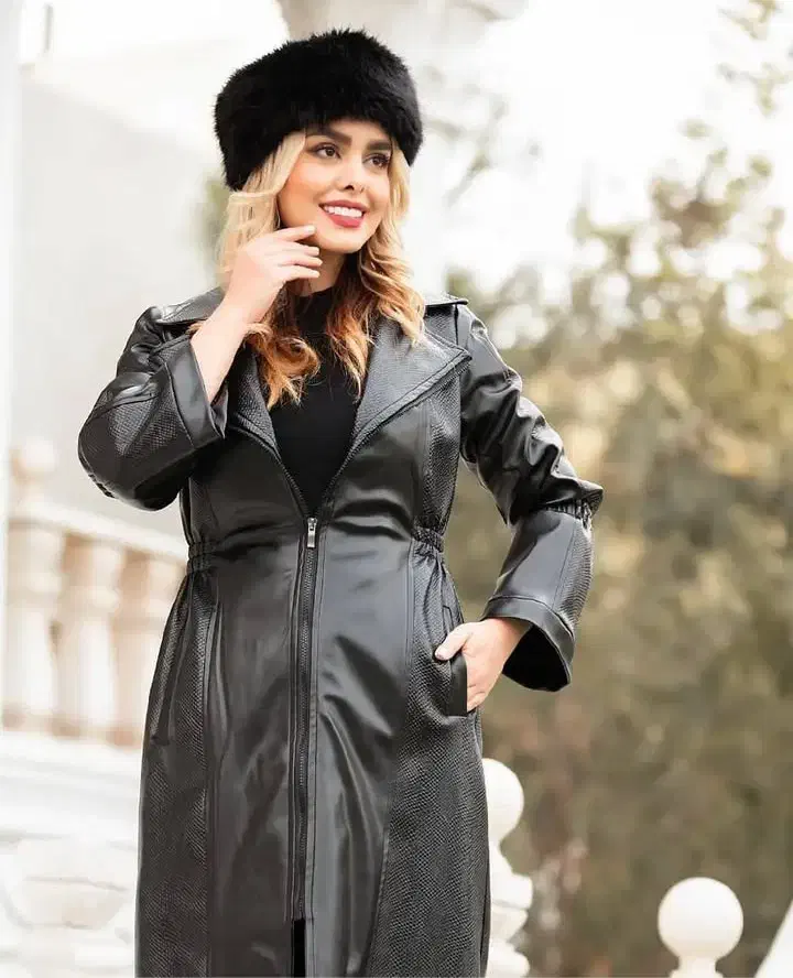 پالتو کاپشن چرم بسیار زیبا|لباس|پیشوا, |دیوار