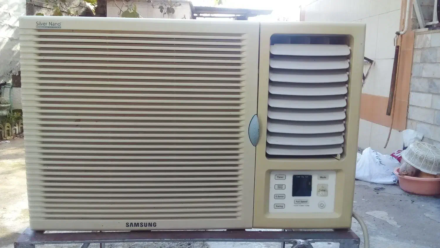 کولر پنجره ای سامسونگ اوریجینال کنترل داردر حد نو|کولر گازی و فنکوئل|رودبنه, |دیوار