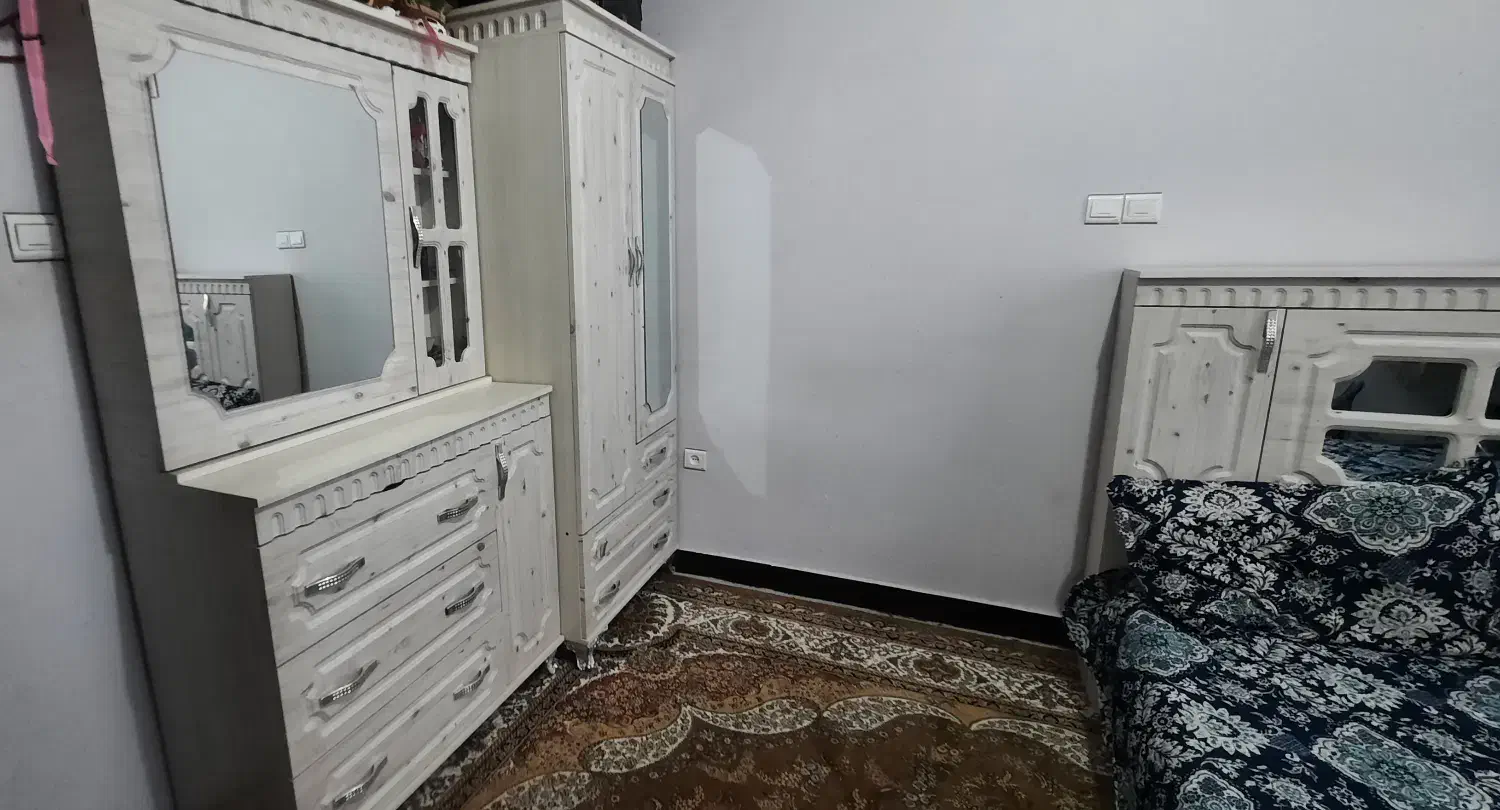 تخت دونفره ، کمد،دراور|تخت و سرویس خواب|قائن, |دیوار