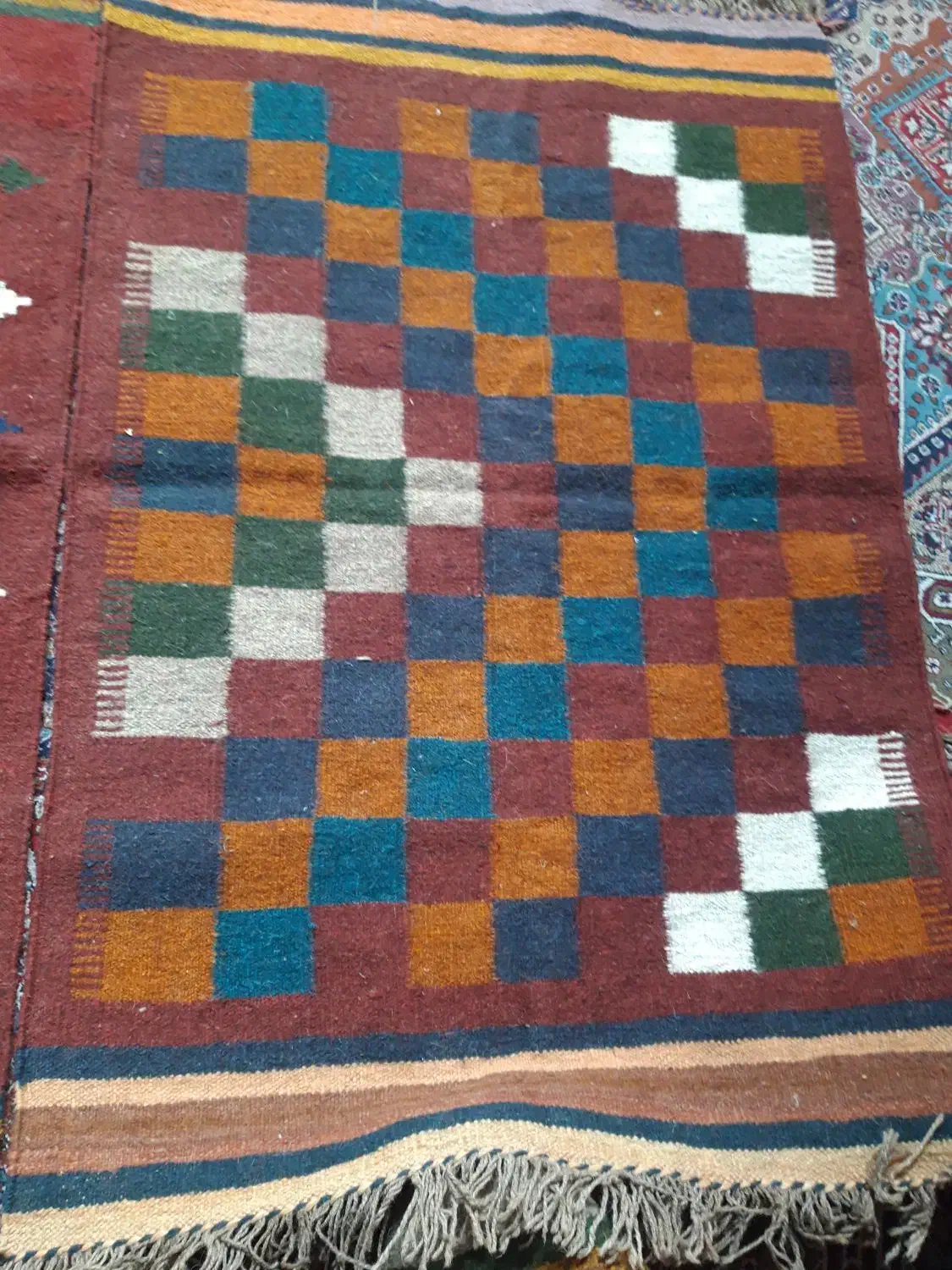 گلیم دست بافت کادویی مناسب شب یلدا|گلیم، جاجیم، گبه|تایباد, |دیوار