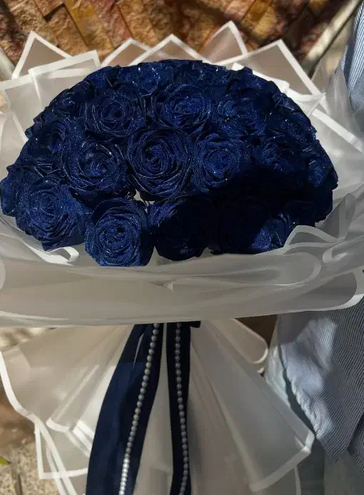 ساخت دسته گل رز روبانی|گل مصنوعی|نور, |دیوار