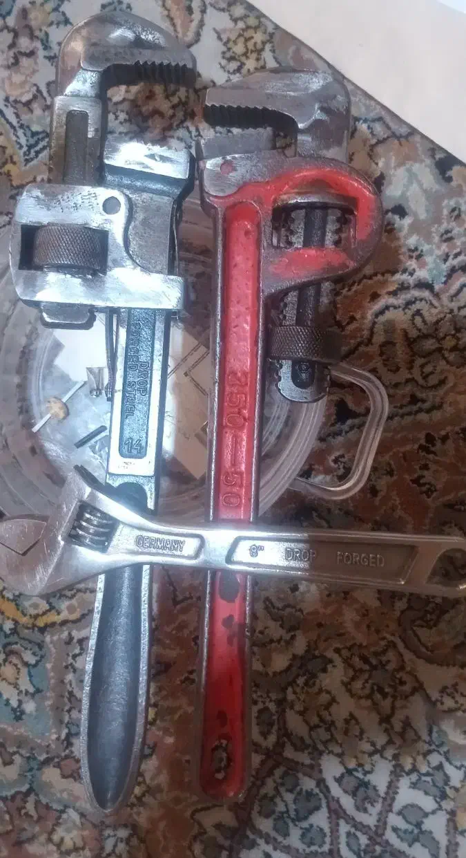 آچارشلاقی فورجت 14اینچ و13اینچ وفرانسه آلمان8اینچ|ابزارآلات|تهران, نیروی هوایی (پیروزی)|دیوار