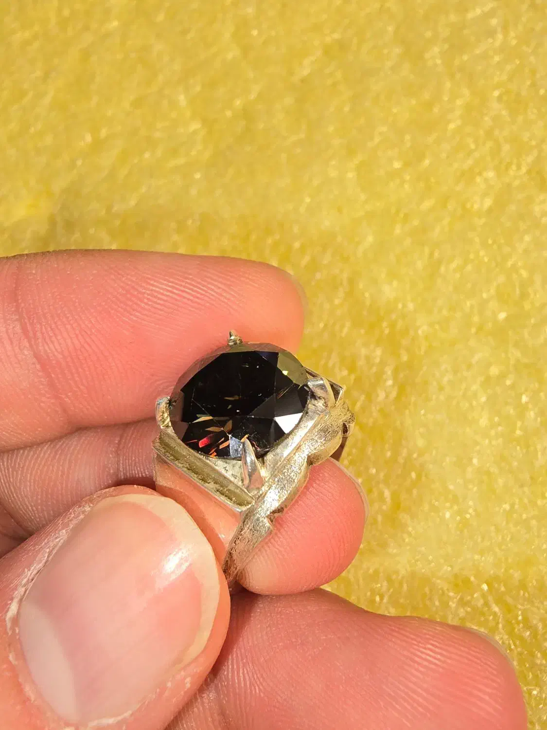 انگشتر نقره موزنایت الماس روسی|جواهرات|تهران, کیانشهر|دیوار