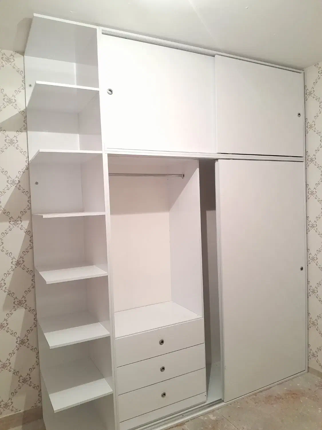 کمددیواری  کابینت اجرای تی وی وال|جاکفشی، کمد، دراور|پرند, فاز ۶|دیوار