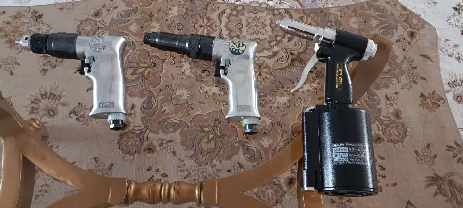 دریل و پیچ گوشتی و پرچ کن بادی spژاپن|ابزارآلات|ری, صالح آباد جنوبی (باغ رضوان)|دیوار