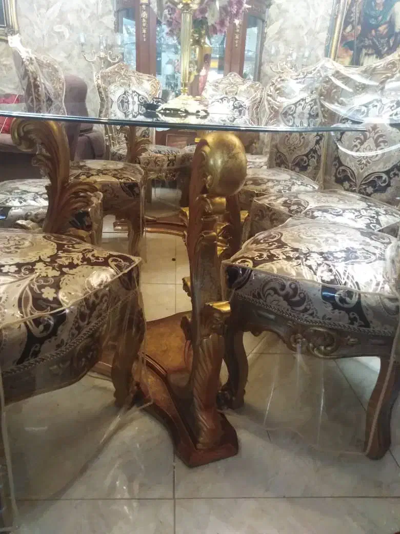 میز نهارخوری ۸نفره چوب گردو سلطنتی|میز و صندلی غذاخوری|تهران, آبشار تهران (دریاچه)|دیوار