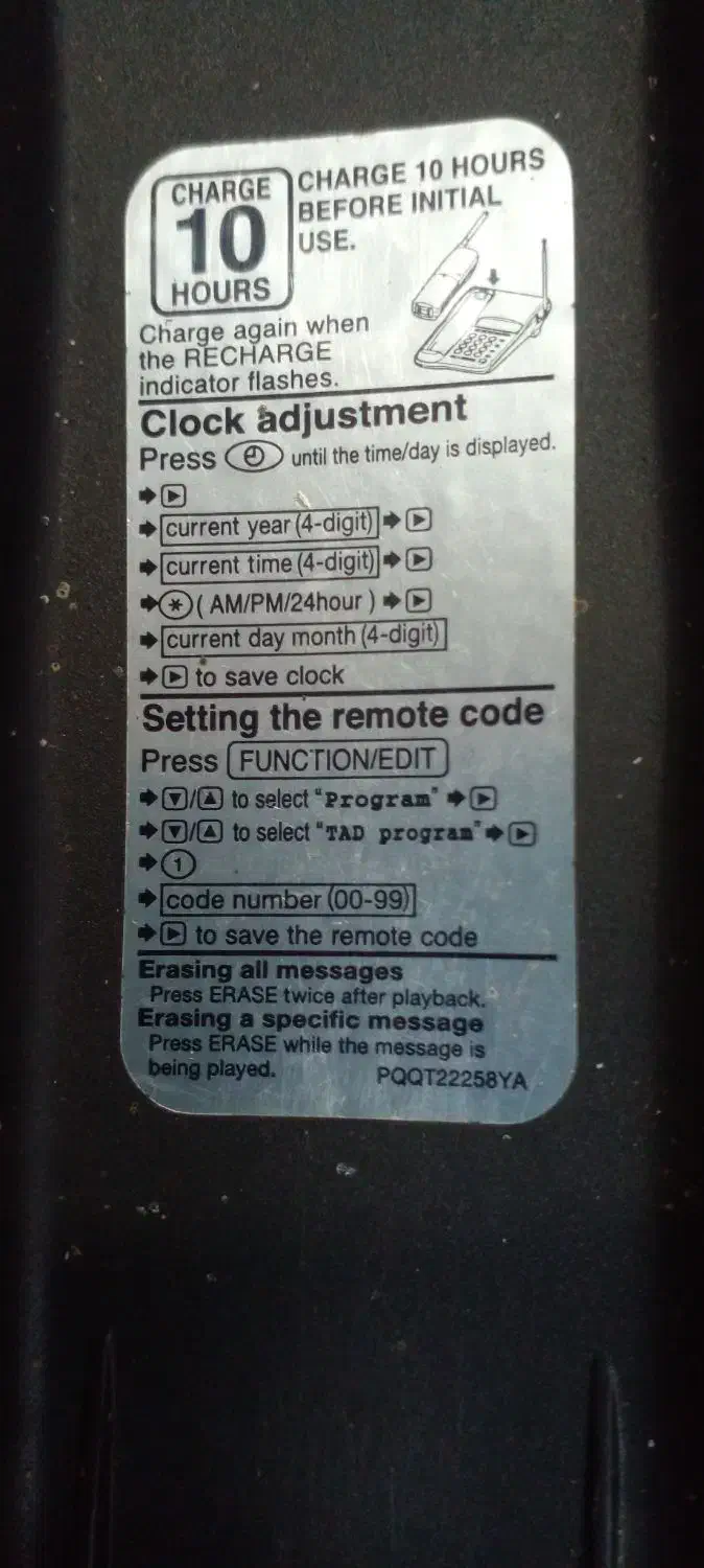 تلفن پاناسونیک ژاپن مدل ۱۲۳۲ بی سیم|تلفن رومیزی|لنگرود, |دیوار