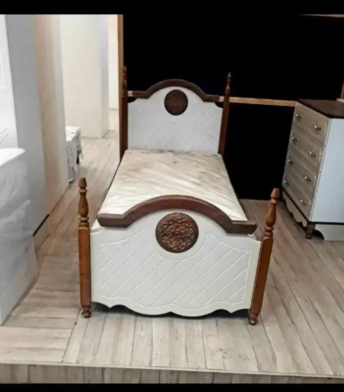 تحت تکی دونفره خاص ام دی اف جدید|تخت و سرویس خواب|خسروشاه, |دیوار