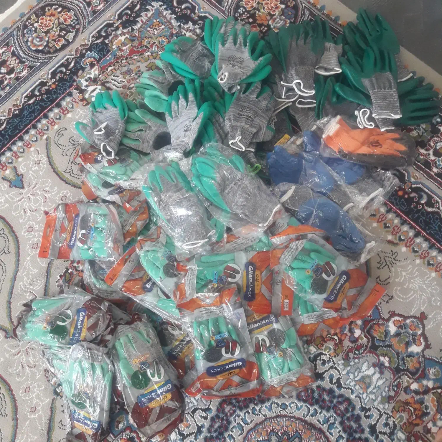 ۷۲جفت دستکش ضخیم لاتکس زیر قیمت|ابزارآلات|میانه, |دیوار