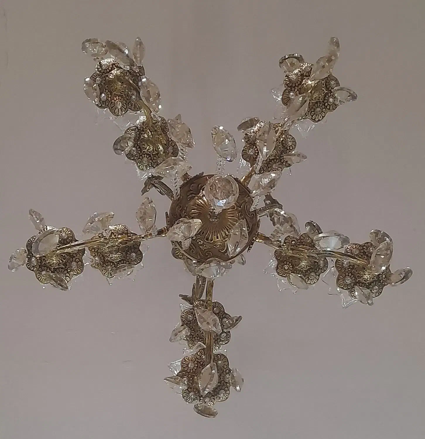 فروش لوستر ست سطل آشغال جا دستمالی و شمعدان برنز|لوستر و چراغ آویز|ماهدشت, |دیوار