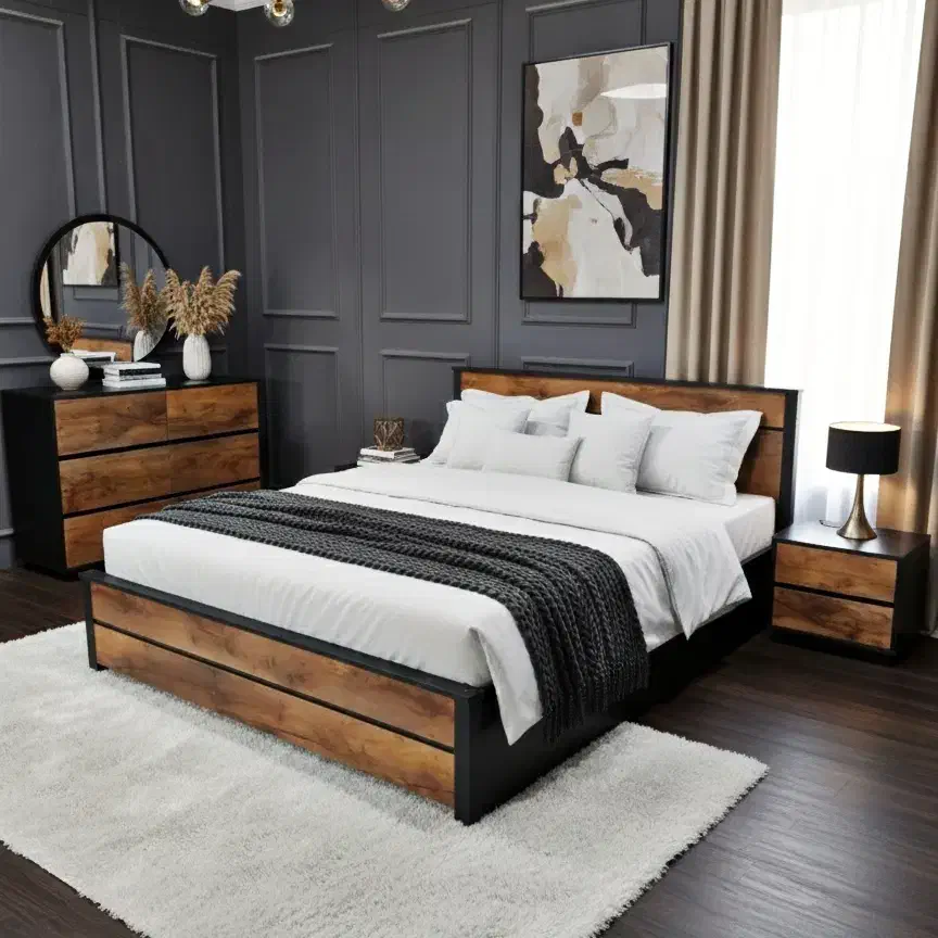 تخت و سرویس خواب مدل بلک وود|تخت و سرویس خواب|گرگان, |دیوار