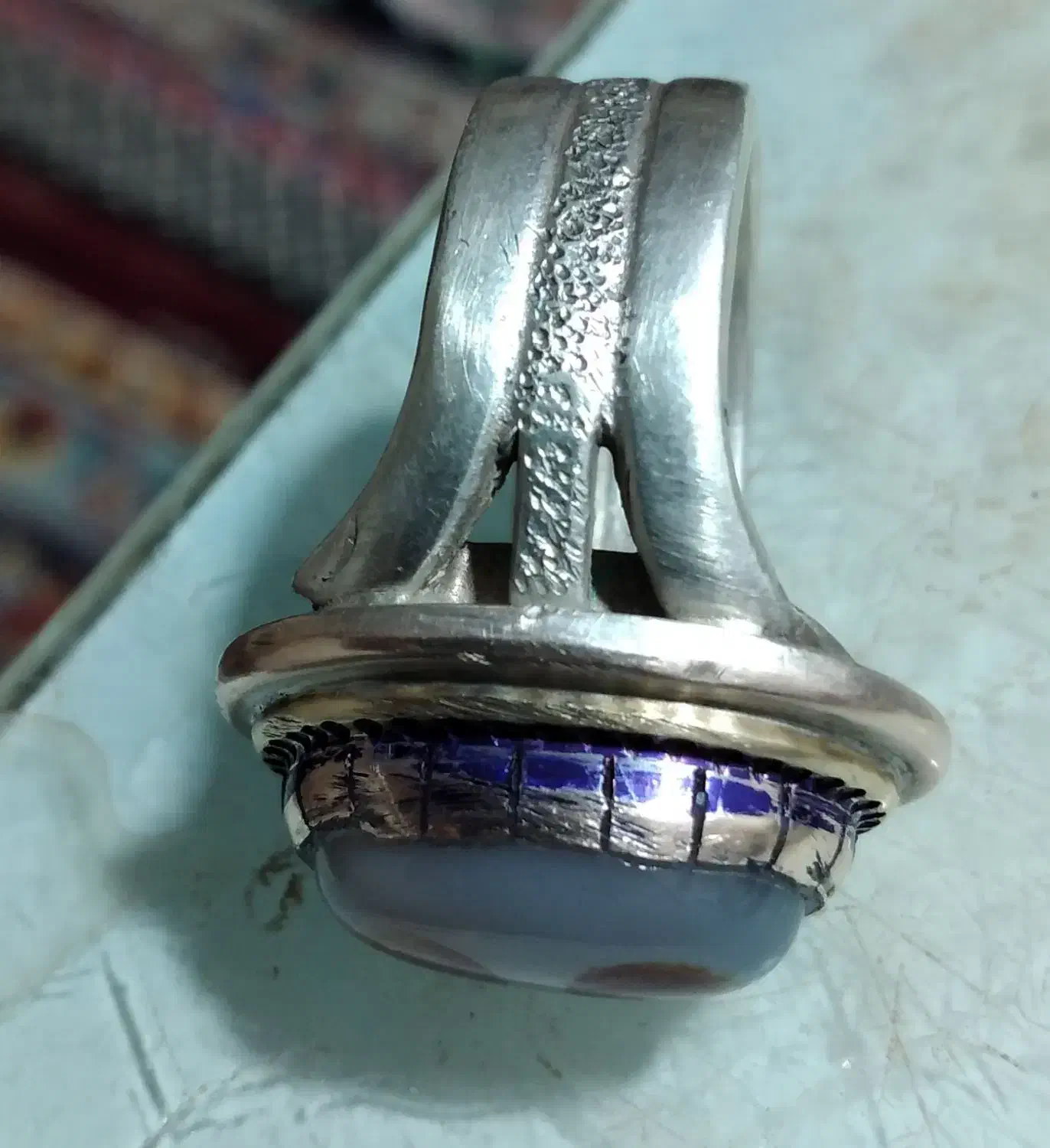 انگشتر باباقوری دوچشم|کلکسیون اشیاء عتیقه|اندیمشک, |دیوار