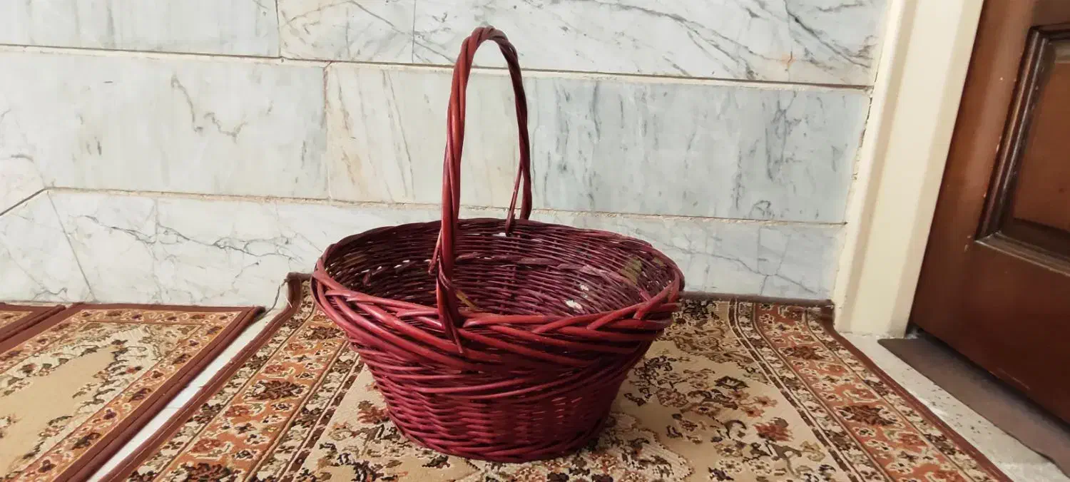 سبد حصیری|صنایع دستی و سایر لوازم تزئینی|پاکدشت, پاکدشت (مامازند)|دیوار