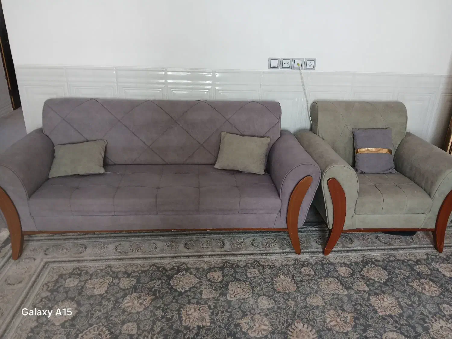 مبل راحتی هفت نفره|مبلمان خانگی و میز عسلی|رابر, |دیوار