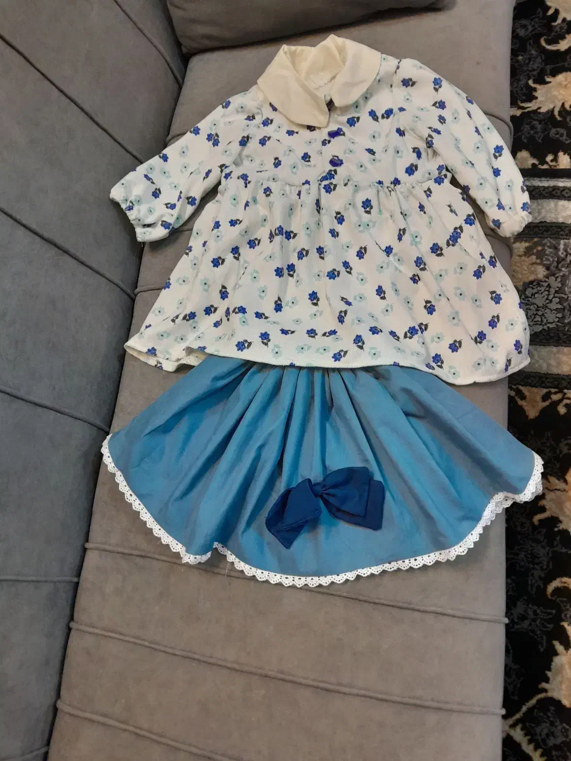 بلوز دامن برای دختر یکساله|لباس|کرمان, |دیوار