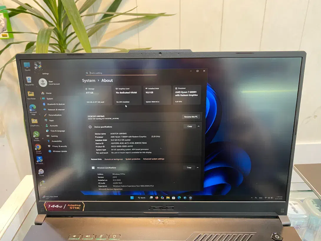 لپ‌تاپ  ASUS TUF 17 اینچ RTX 3050 قدرتمند|رایانه همراه|کرج, گوهردشت|دیوار